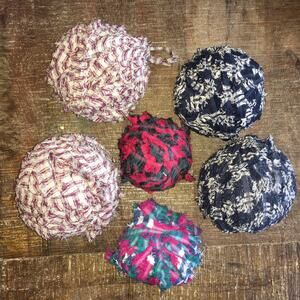 Fabric Fringe Trim Yarn Plaid Checkered Red Blue Black Crochet Craft Supplies